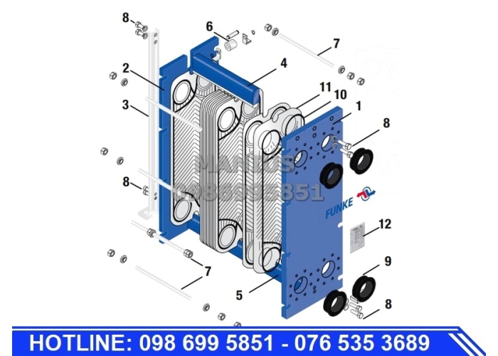 Thiết bị trao đổi nhiệt dạng tấm ghép gioăng (gasket)